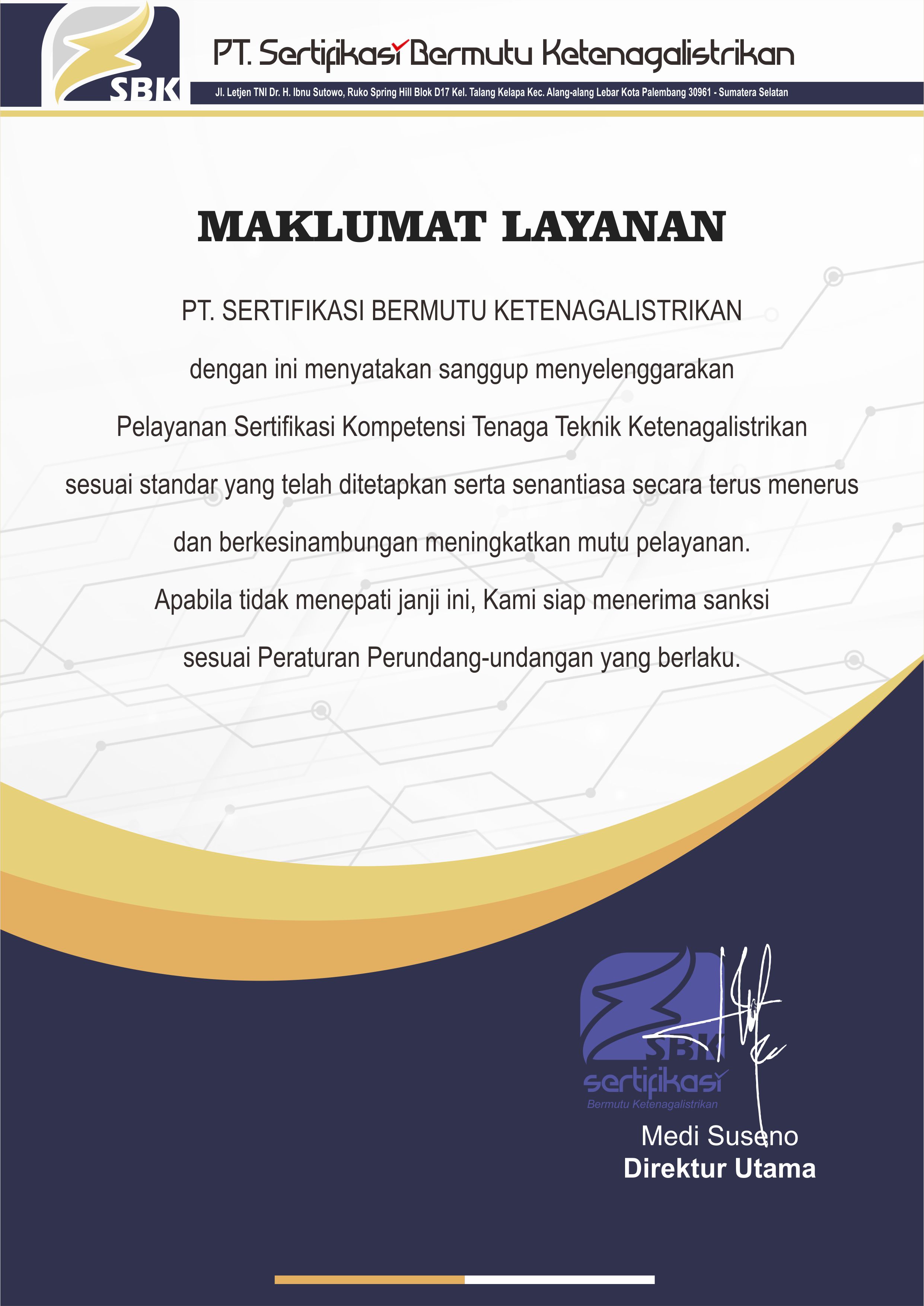Maklumat Mutu Pelayanan